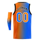 Custom Blue Orange-White Gradient Fashion Tops Basketball Jersey Limited