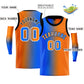 Custom Blue Orange-White Gradient Fashion Tops Basketball Jersey Limited