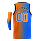 Custom Blue Orange-White Gradient Fashion Tops Basketball Jersey Limited
