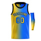 Custom Yellow Blue-Black Gradient Fashion Tops Basketball Jersey Limited