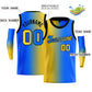Custom Yellow Blue-Black Gradient Fashion Tops Basketball Jersey Limited