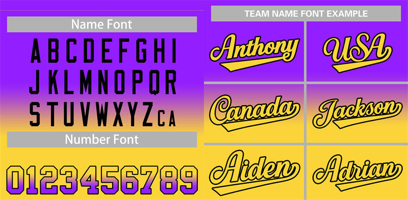 Custom Purple Gold Gradient Fashion Authentic Baseball Jersey Limited