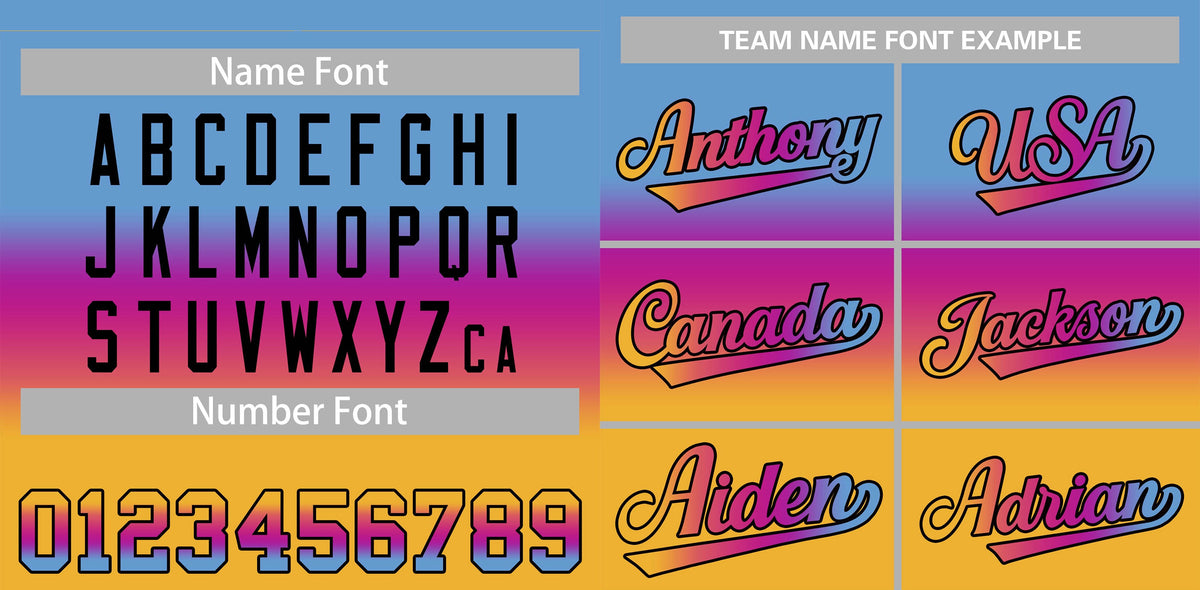 Custom Light Blue Purple Pink-Gold Gradient Fashion Authentic Baseball Jersey Limited