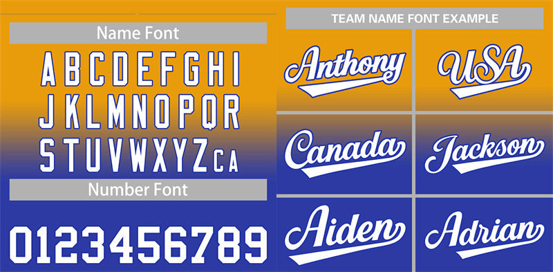 Custom Yellow Royal Gradient Fashion Authentic Baseball Jersey Limited