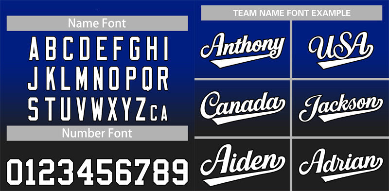 Custom Royal Black Gradient Fashion Authentic Baseball Jersey Limited