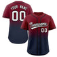 Custom Crimson Navy Gradient Fashion Authentic Baseball Jersey