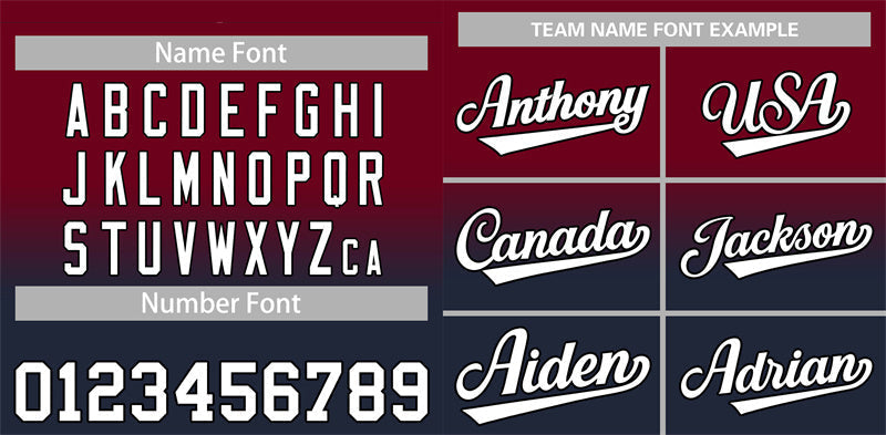 Custom Crimson Navy Gradient Fashion Authentic Baseball Jersey Limited