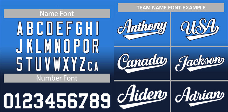 Custom Powder Blue Navy Gradient Fashion Authentic Baseball Jersey Limited