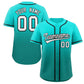 Custom Light Green Aqua Gradient Fashion Authentic Baseball Jersey