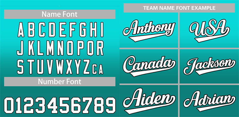 Custom Light Green Aqua Gradient Fashion Authentic Baseball Jersey Limited