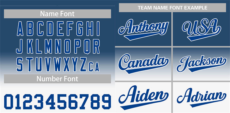 Custom Blue White Gradient Fashion Authentic Baseball Jersey Limited