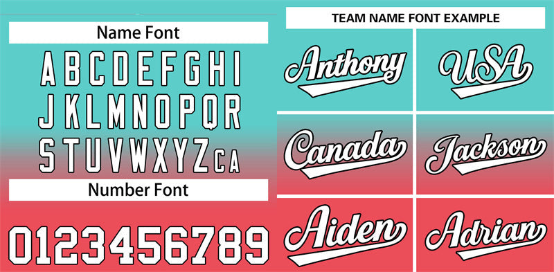 Custom Aqua Light Red Gradient Fashion Authentic Baseball Jersey Limited