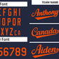 Custom Navy Orange Solider Classic Style Authentic Baseball Jersey Limited