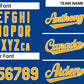 Custom Royal Yellow-White Classic Style Authentic Baseball Jersey Limited