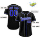 Custom Black Royal-White Classic Style Authentic Baseball Jersey Limited