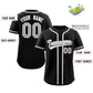 Custom Black White-Gray Classic Style Authentic Baseball Jersey Limited
