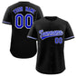 Custom Black Royal-White Classic Style Authentic Baseball Jersey