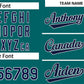Custom Aqua Royal-White Solider Classic Style Authentic Baseball Jersey Limited