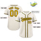 Custom Cream Yellow-Black Classic Style Authentic Baseball Jersey Limited