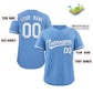 Custom Light Blue White Classic Style Authentic Baseball Jersey Limited