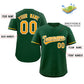 Custom Green White-Gold Solider Classic Style Authentic Baseball Jersey Limited