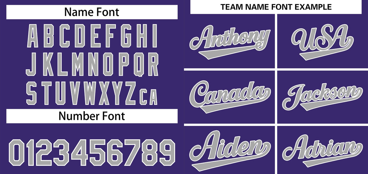 Custom Purple Gray-White Classic Style Authentic Baseball Jersey Limited