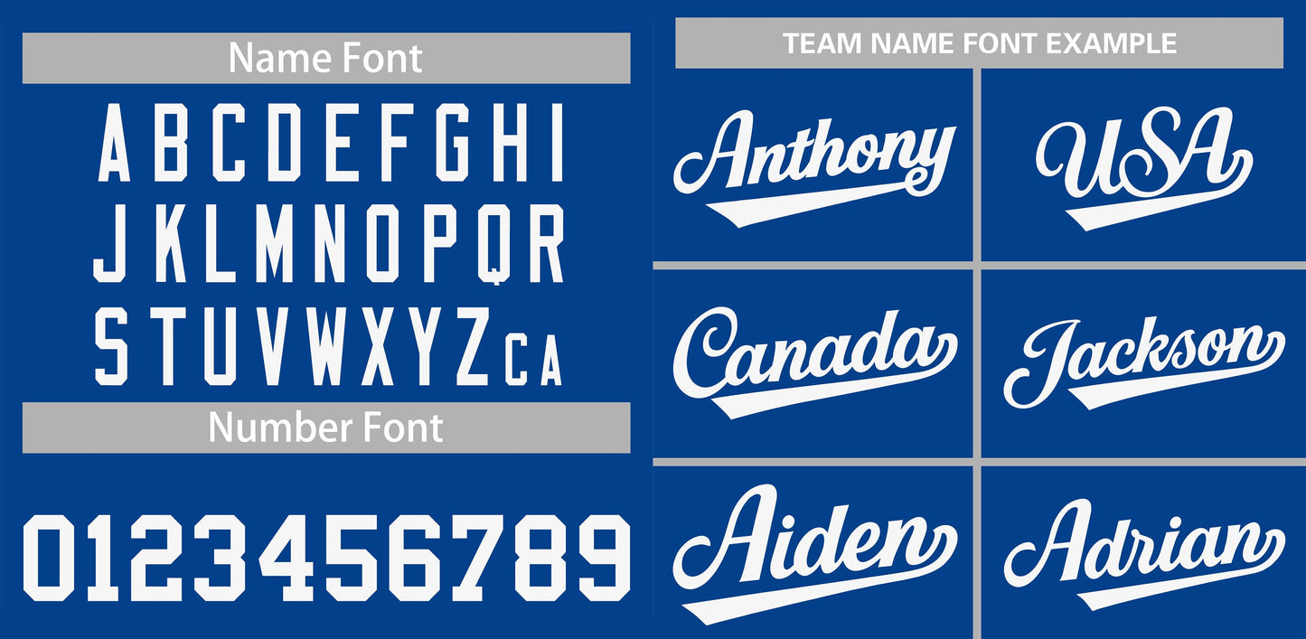 Custom Royal White Classic Style Authentic Baseball Jersey Limited