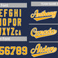 Custom Navy Yellow-White Classic Style Authentic Baseball Jersey Limited