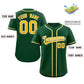 Custom Green Gold-White Classic Style Authentic Baseball Jersey Limited