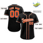 Custom Black Orange-White Classic Style Authentic Baseball Jersey Limited