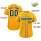 Custom Yellow Green-White Classic Style Authentic Baseball Jersey Limited