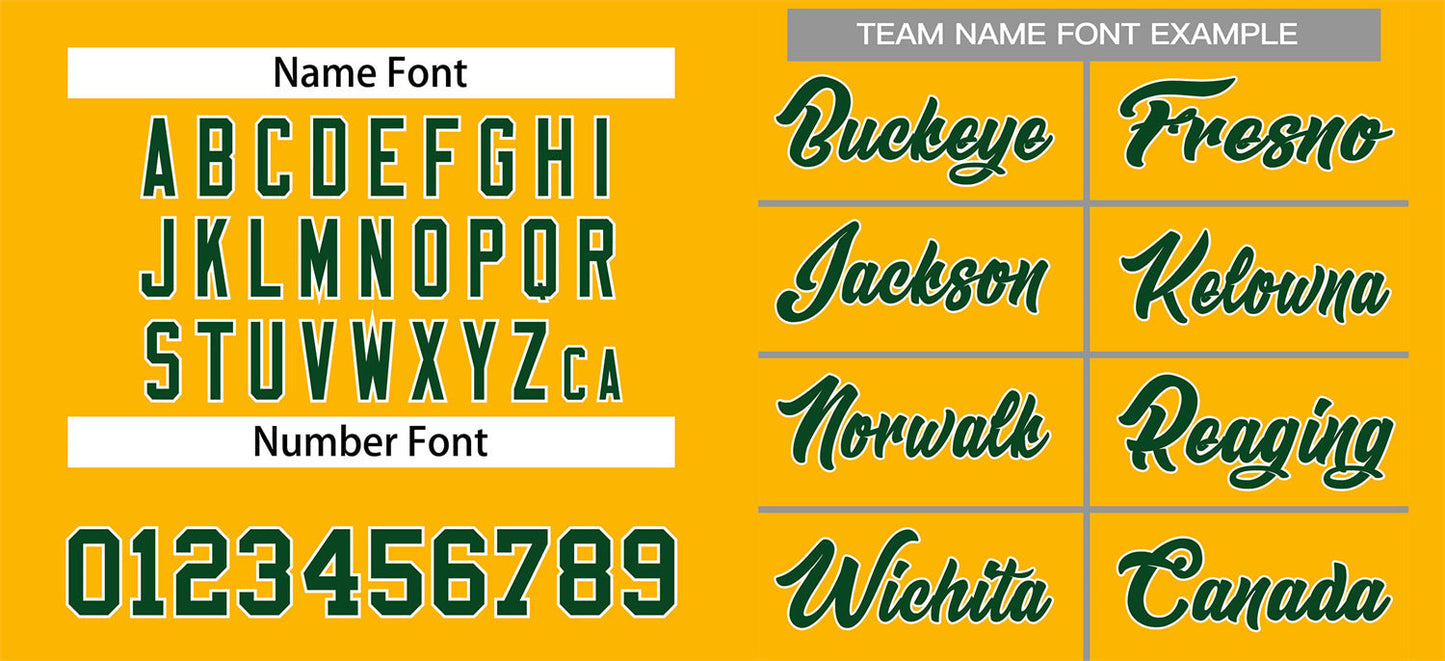 Custom Yellow Green-White Classic Style Authentic Baseball Jersey Limited