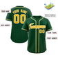 Custom Green Gold-White Classic Style Authentic Baseball Jersey Limited