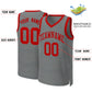 Custom Dark Gray Red Classic Tops Basketball Jersey Limited
