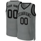 Custom Dark Gray Black Classic Tops Basketball Jersey