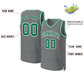 Custom Dark Gray Kelly Green-White Classic Tops Basketball Jersey Limited