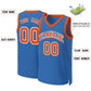 Custom Blue Orange-White Classic Tops Basketball Jersey Limited