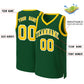 Custom Green Gold-White Classic Tops Basketball Jersey Limited