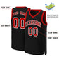Custom Black Red-White Classic Tops Basketball Jersey Limited