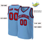 Custom Light Blue Red-Navy Classic Tops Basketball Jersey Limited