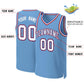 Custom Light Blue White-Royal Classic Tops Basketball Jersey Limited