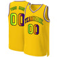 Custom Yellow Purple-Black Classic Gradient Fashion Tops Basketball Jersey