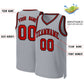 Custom Gray Red-Black Classic Tops Basketball Jersey Limited