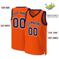 Custom Orange Navy-White Classic Tops Basketball Jersey Limited