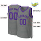 Custom Dark Gray Purple Classic Tops Basketball Jersey Limited