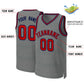 Custom Dark Gray Red-Navy Classic Tops Basketball Jersey Limited