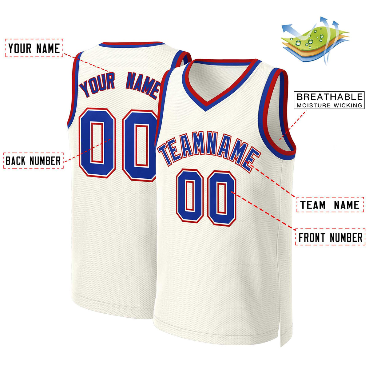 Custom Khaki Royal-White Classic Tops Basketball Jersey Limited