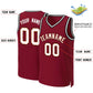 Custom Maroon White-Orange Classic Tops Basketball Jersey Limited