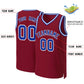 Custom Maroon Royal-White Classic Tops Basketball Jersey Limited