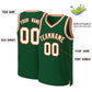 Custom Green White-Orange Classic Tops Basketball Jersey Limited